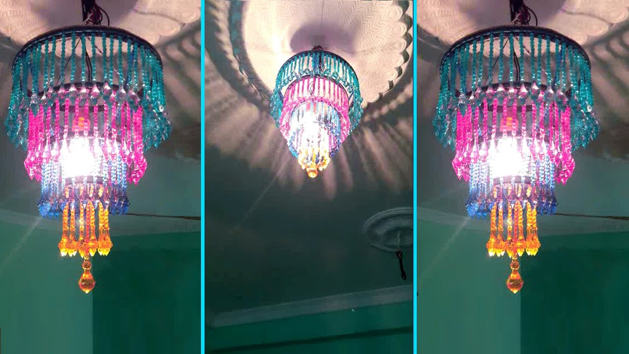 How To Make Jhumar/Chandelier | Wall Hanging Decoration | Beaded Chandelier | Home Decorating Ideas
