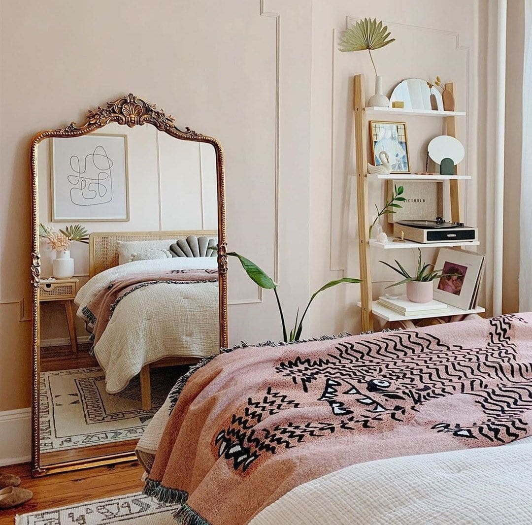 mirror in small double bedroom