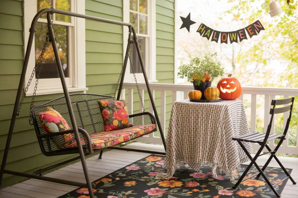 Create a fall decoration on the terrace 4 halloween in fall decoration