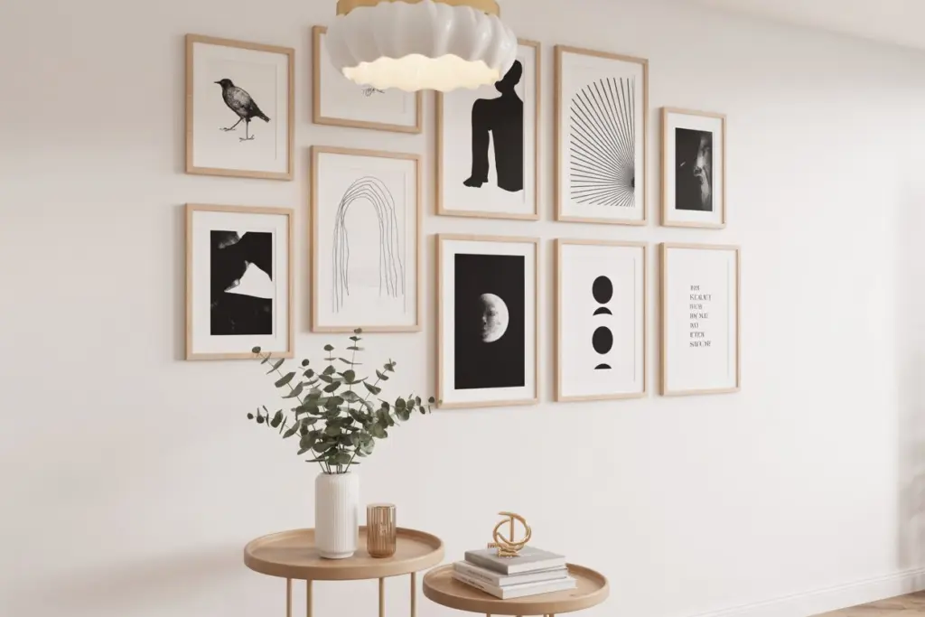 8 tips & tricks for succeeding a fabulous black interior design 4 Black and white wall decoration