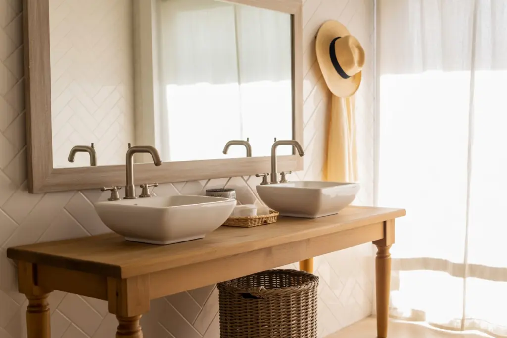 Bathroom design: 15 trendy 2025 colors to adopt 4 rustic bathroom design