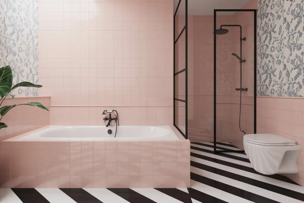 Bathroom design: 15 trendy 2025 colors to adopt 16 Pink in bathroom design