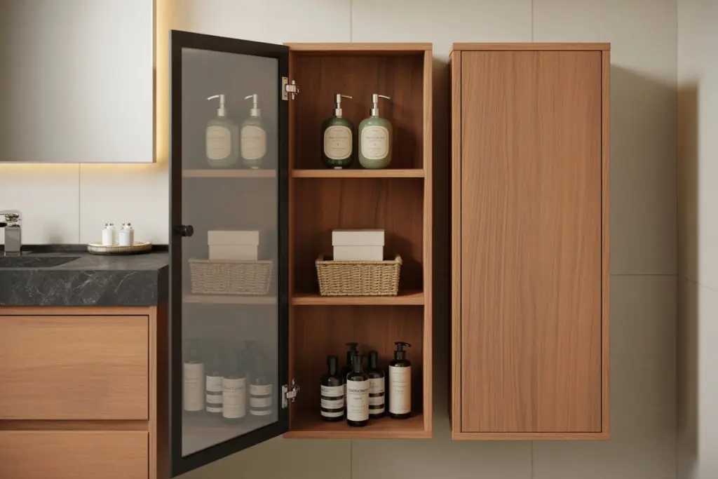 storage space in bathroom