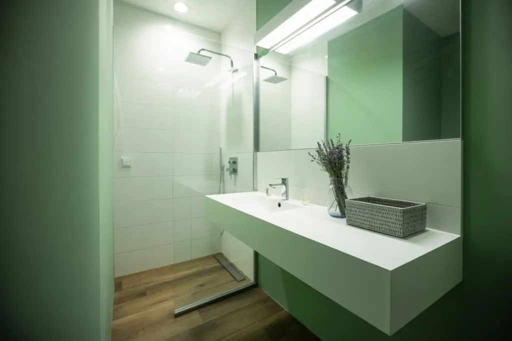 light in small bath
