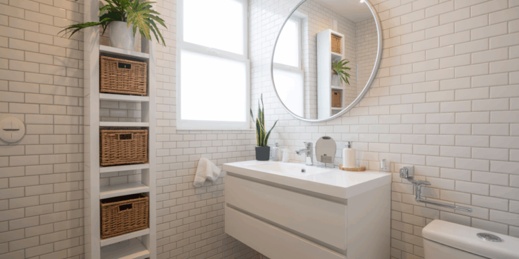 6 tricks to enlarge the bathroom