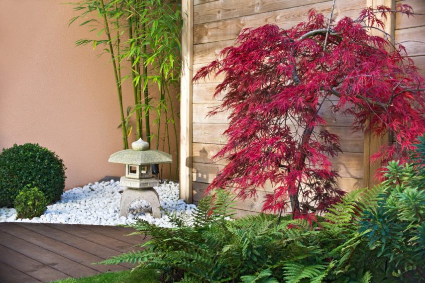 Create an autumn decoration on the terrace