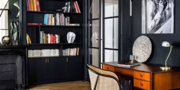 black interior design
