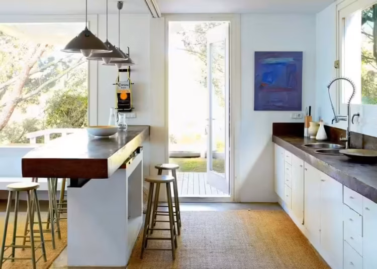 open kitchen to living room