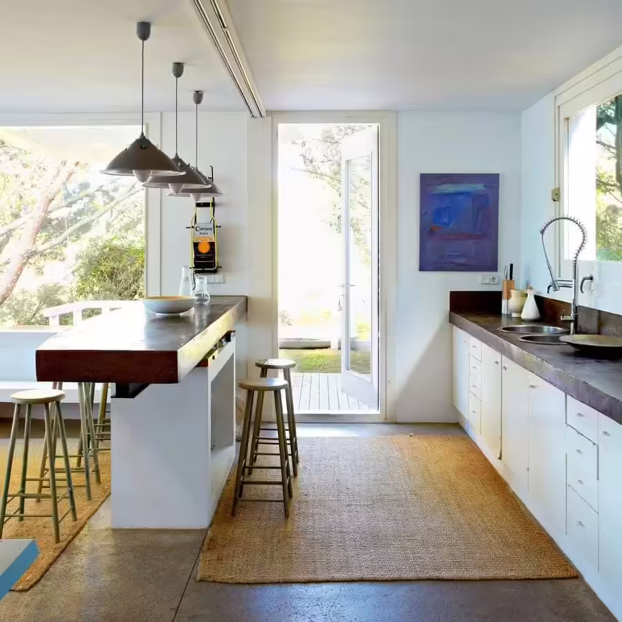 open kitchen to living room