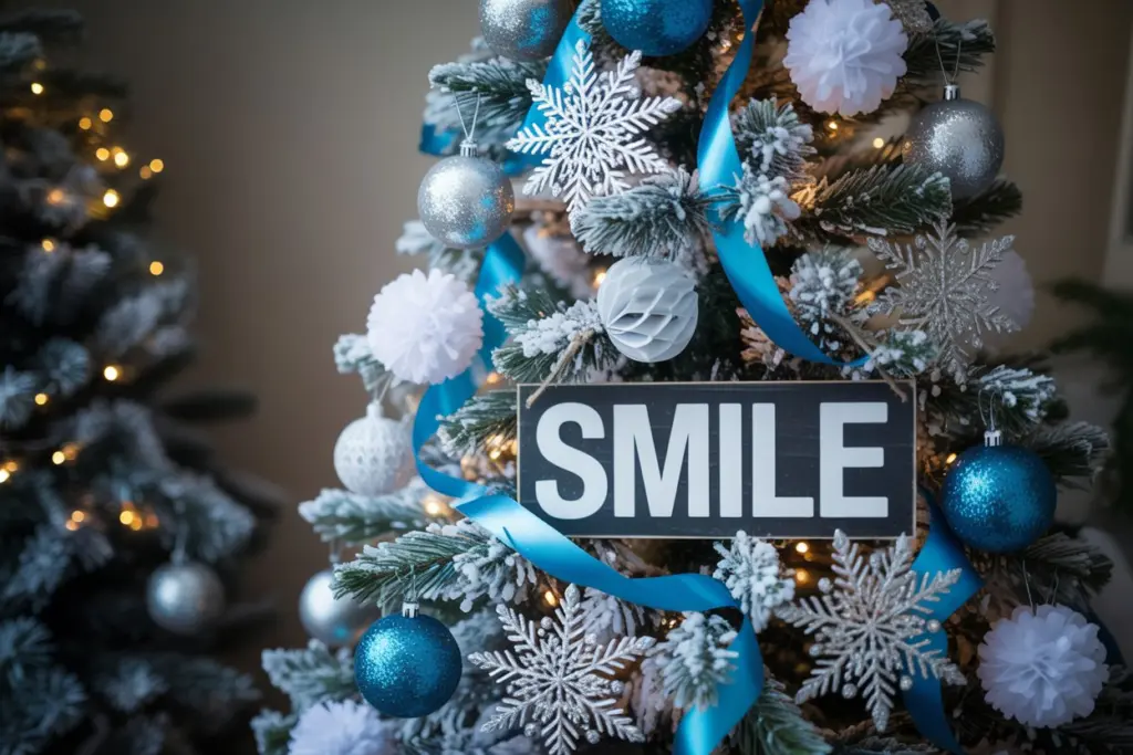 The trendy colors of Christmas 2025
blue and silver 