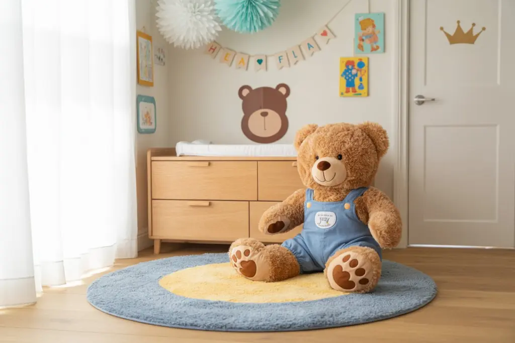 personalize with his stuff in cocooning baby room 