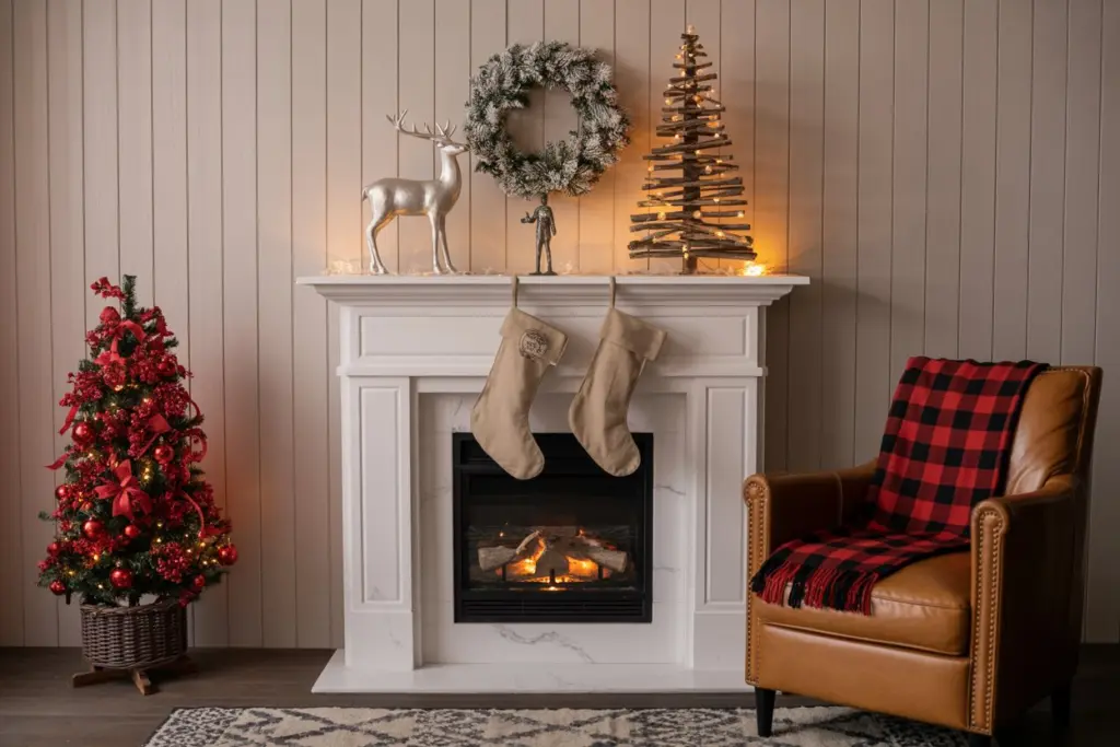 Fireplace Mantel Décor for Christmas 2025