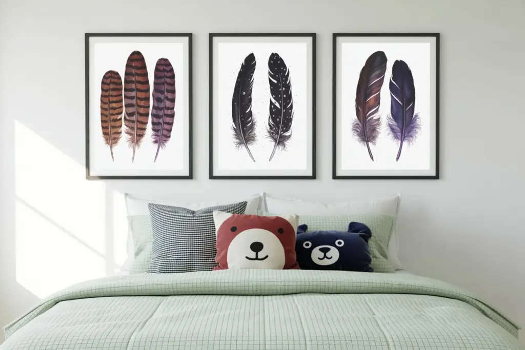 scandinavian style: 8 tips for success it in 2025 11 Abstract prints IN BEDROOM