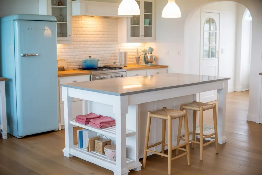 17 ways to boost a white interior design 8 A white kitchen that blends perfectly with pastel shades