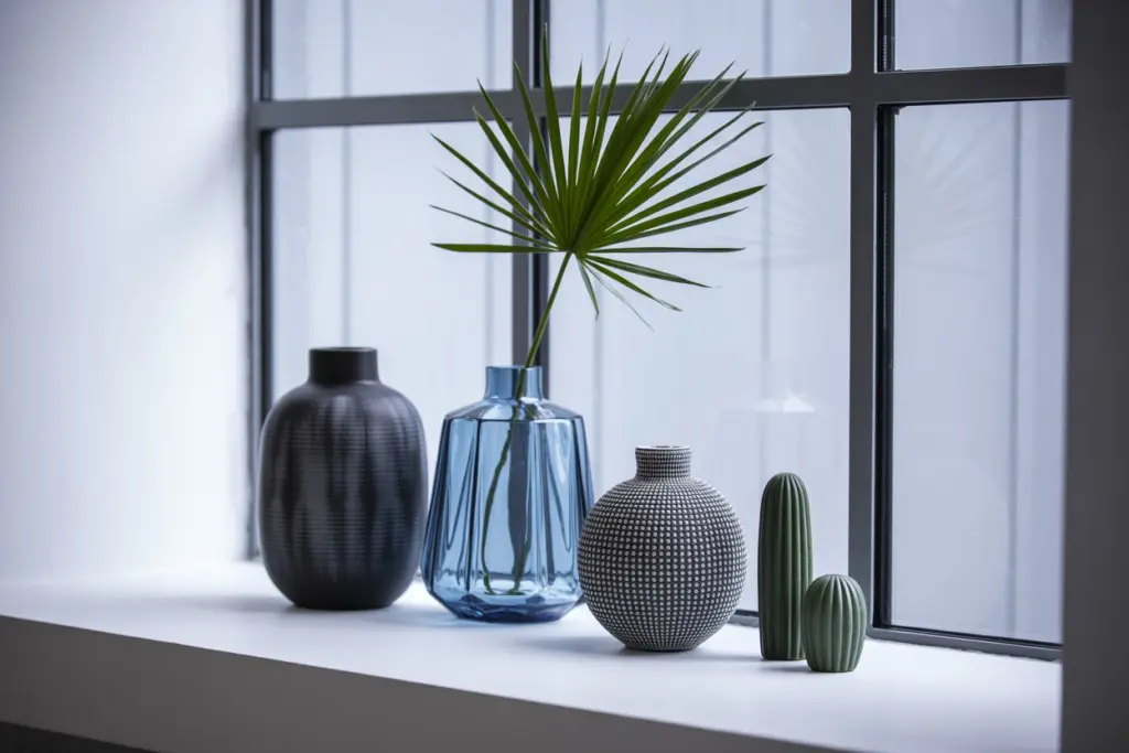 17 ways to boost a white interior design 4 A white window frame accessorized by a small trendy decoration
