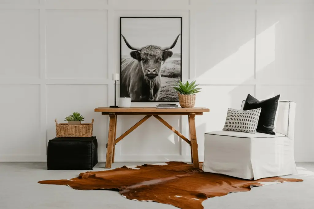 17 ways to boost a white interior design 11 A living room made warm thanks to natural materials