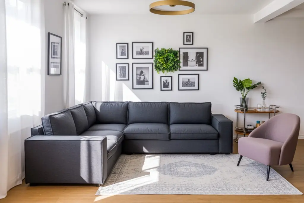 living room with heavenly interior design 