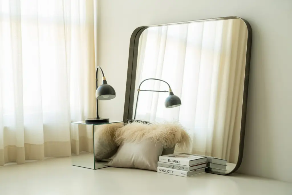An XXL mirror on the floor 
