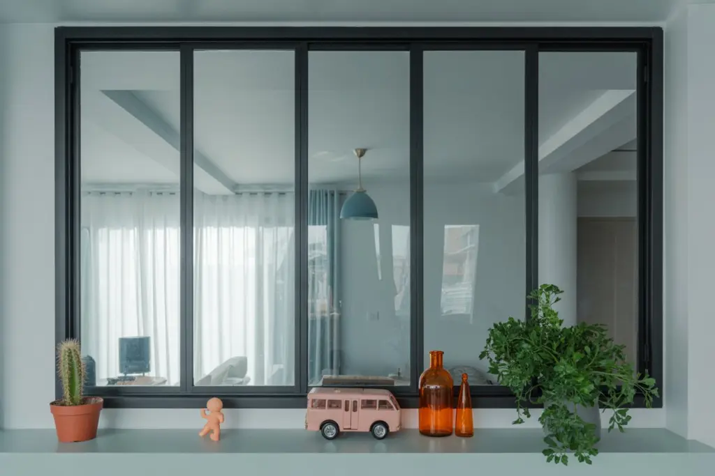 The mirrored glass roof