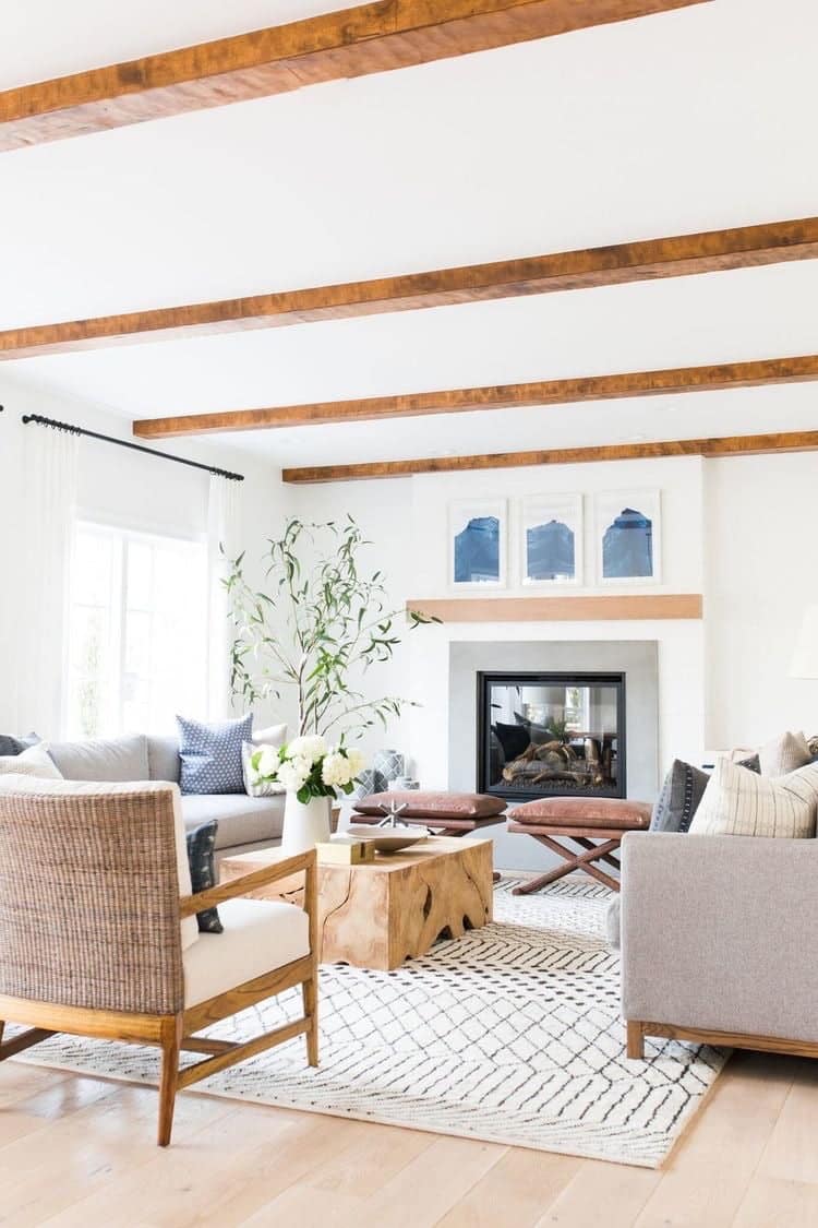 neutral palette and dark accents
