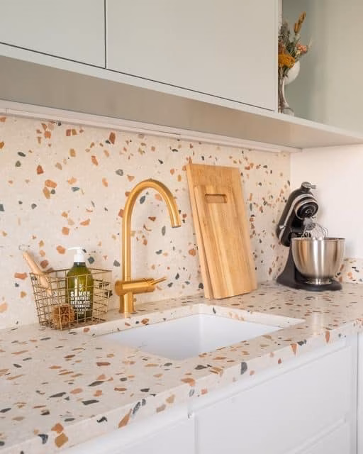 terrazzo backsplash