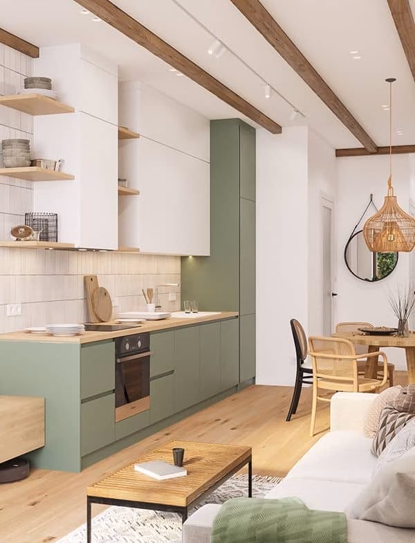 A touch of green for a nature-inspired kitchen