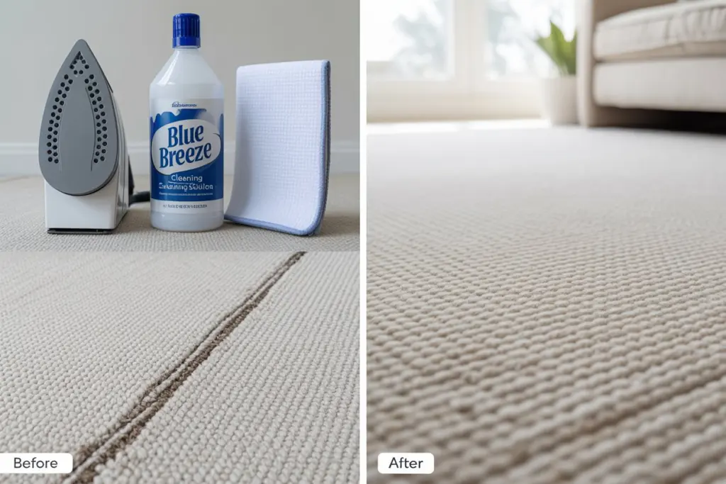 15 tips to clean a dirty carpet without damaging it 10 Cleaning a carpet with an iron