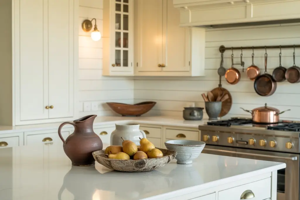 shaker style kitchen cabinets in farmhouse style