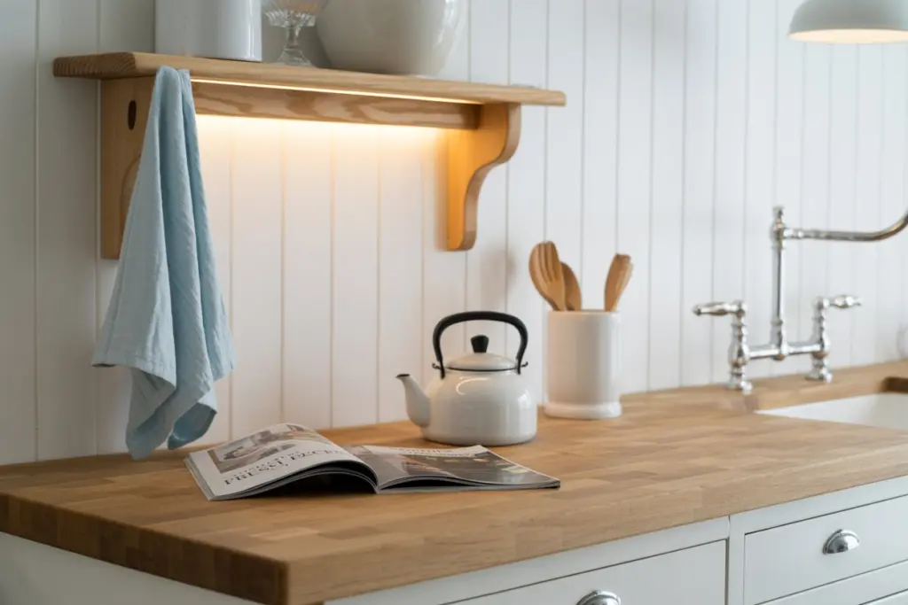 wainscoting backsplash