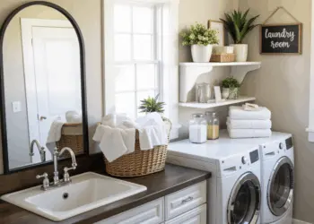 19 practical and clever ideas for laundry corner