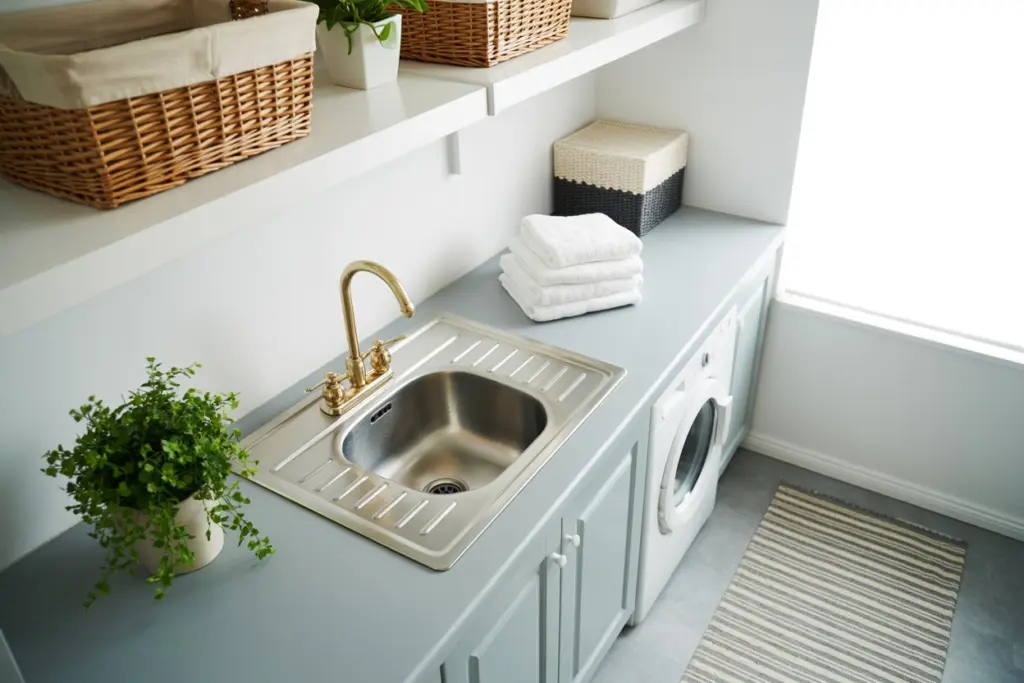 A laundry room in the loggia