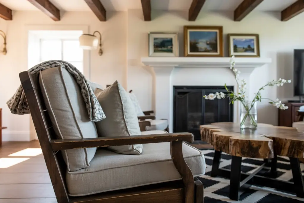 neutral palette and dark accents