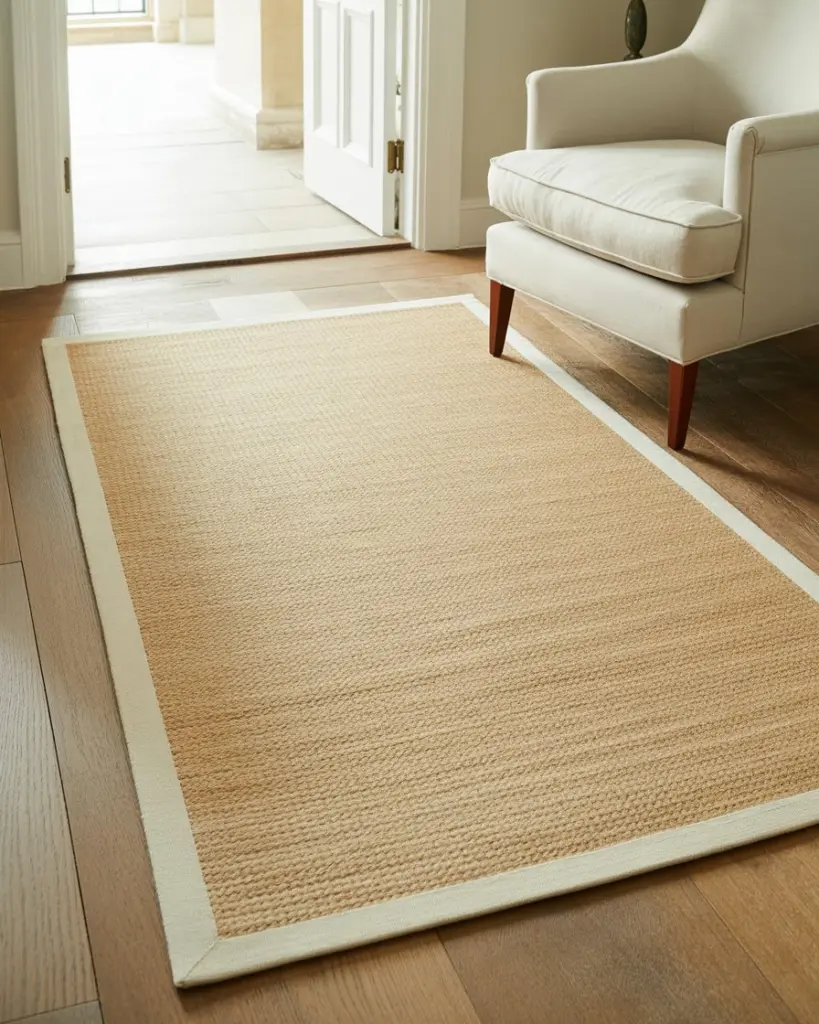 Rug: how to place, materials and tips from an interior designer 14 rug in entrance