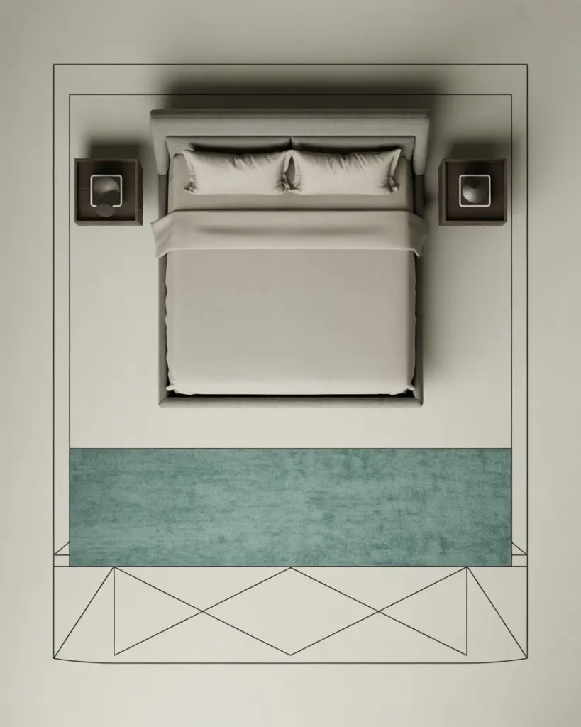 Rug: how to place, materials and tips from an interior designer 11 bedroom layout