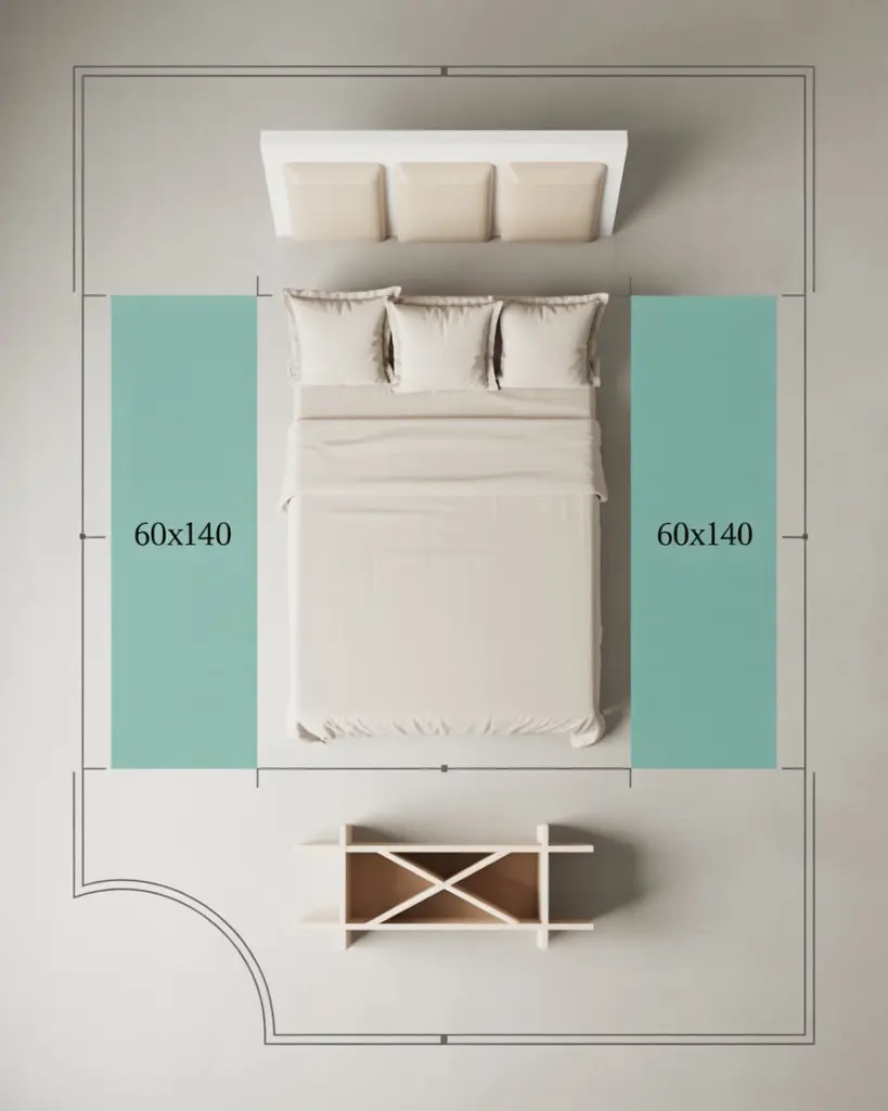 Rug: how to place, materials and tips from an interior designer 9 Rug For the bedroom