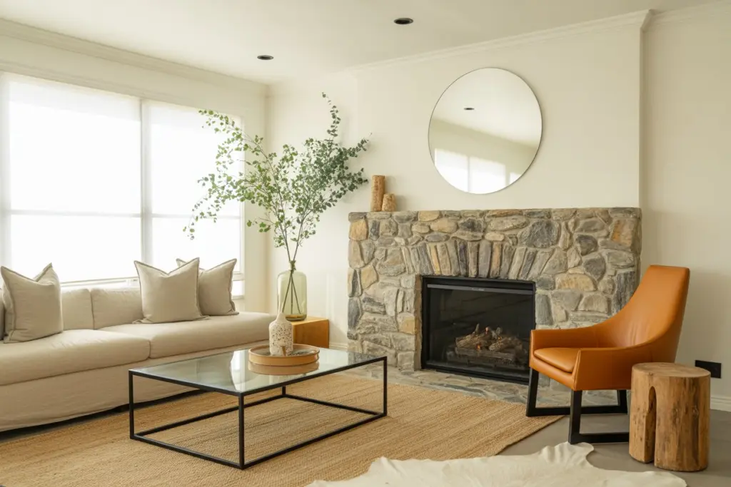Fireplace decoration: How to decorate a fireplace top? 12 Highlight the fireplace