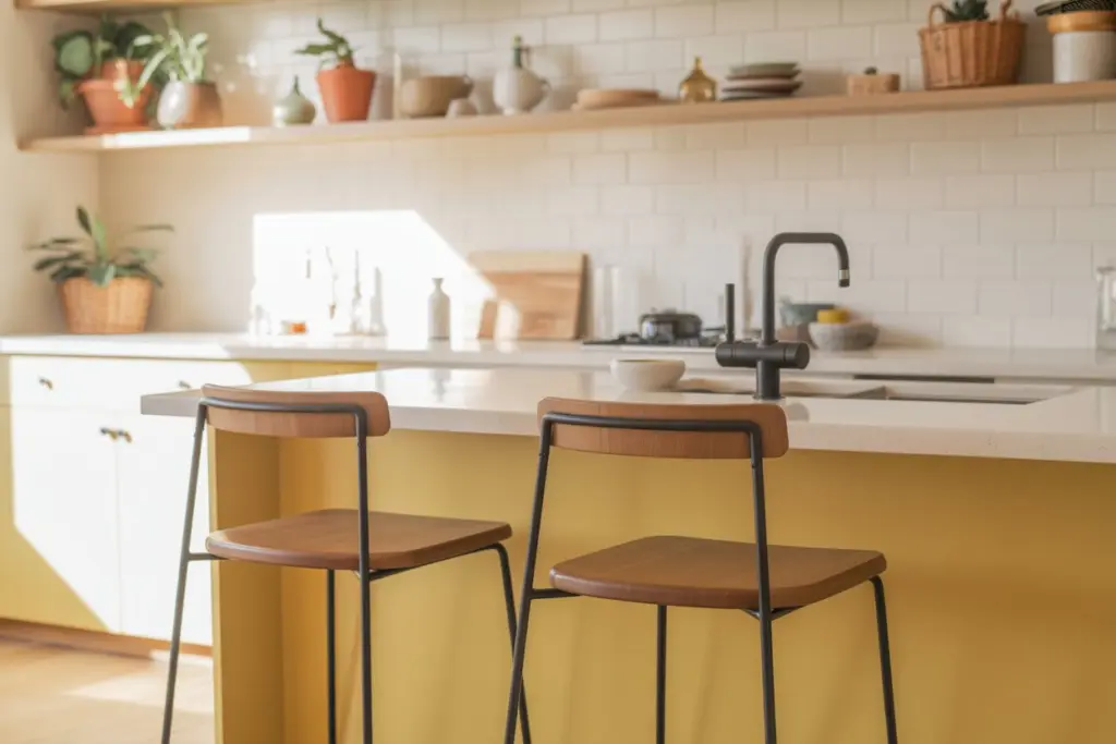 yellow kitchen cabinets