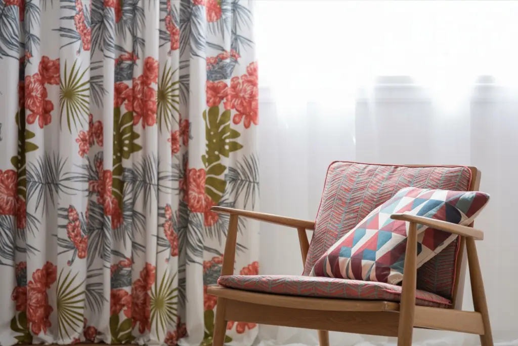 patterns on the curtain