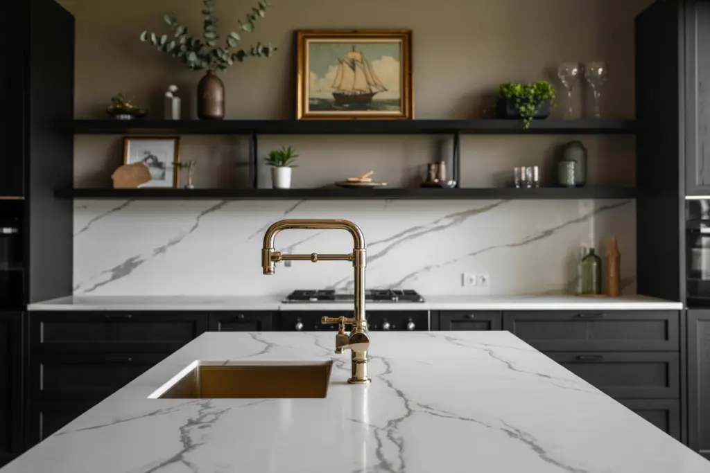 Black cabinets for a contemporary look