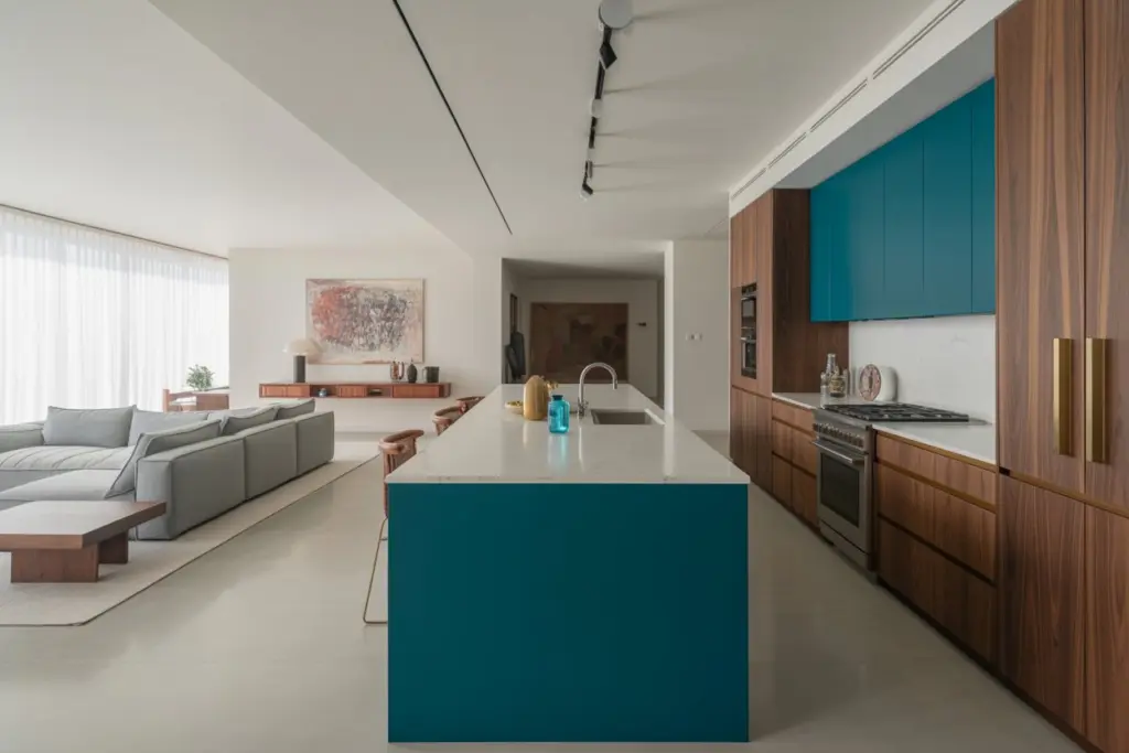 open living room and kitchen design