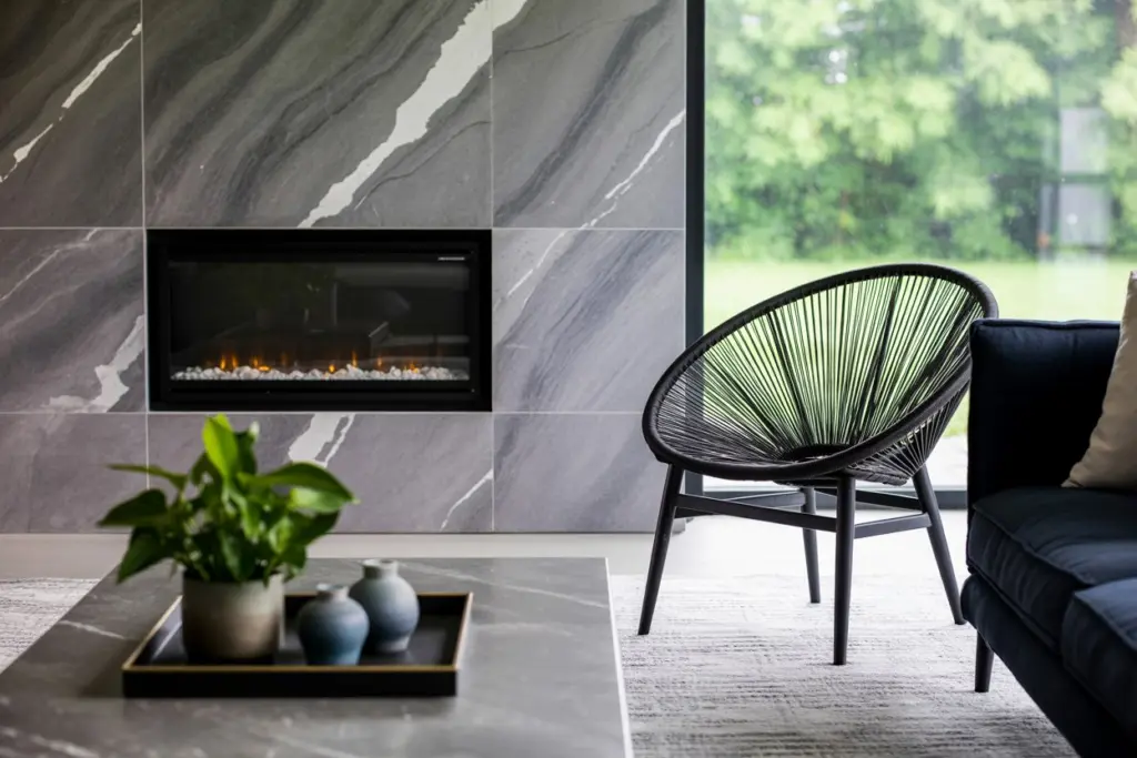 Fireplace decoration: How to decorate a fireplace top? 6 An elegant and modern atmosphere
