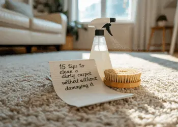 15 tips to clean a dirty carpet without damaging it