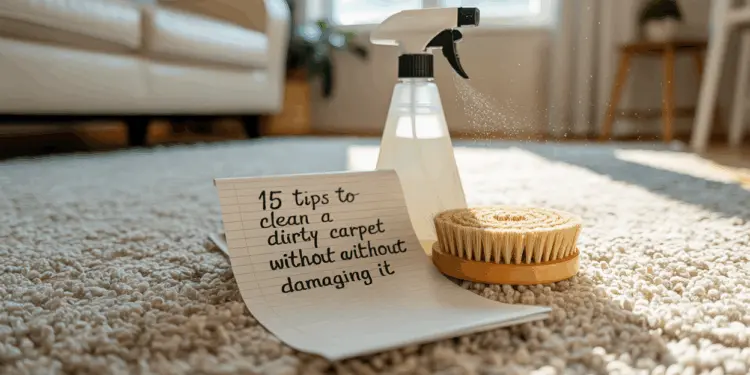 15 tips to clean a dirty carpet without damaging it