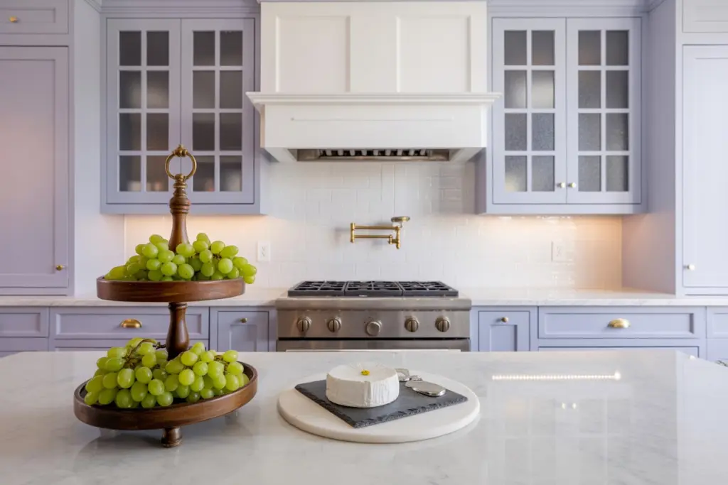 Lavender kitchen cabinets
