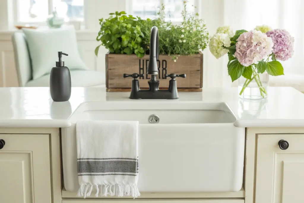 Farmhouse style kitchen sink