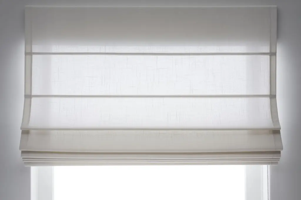 roman shade window treatment