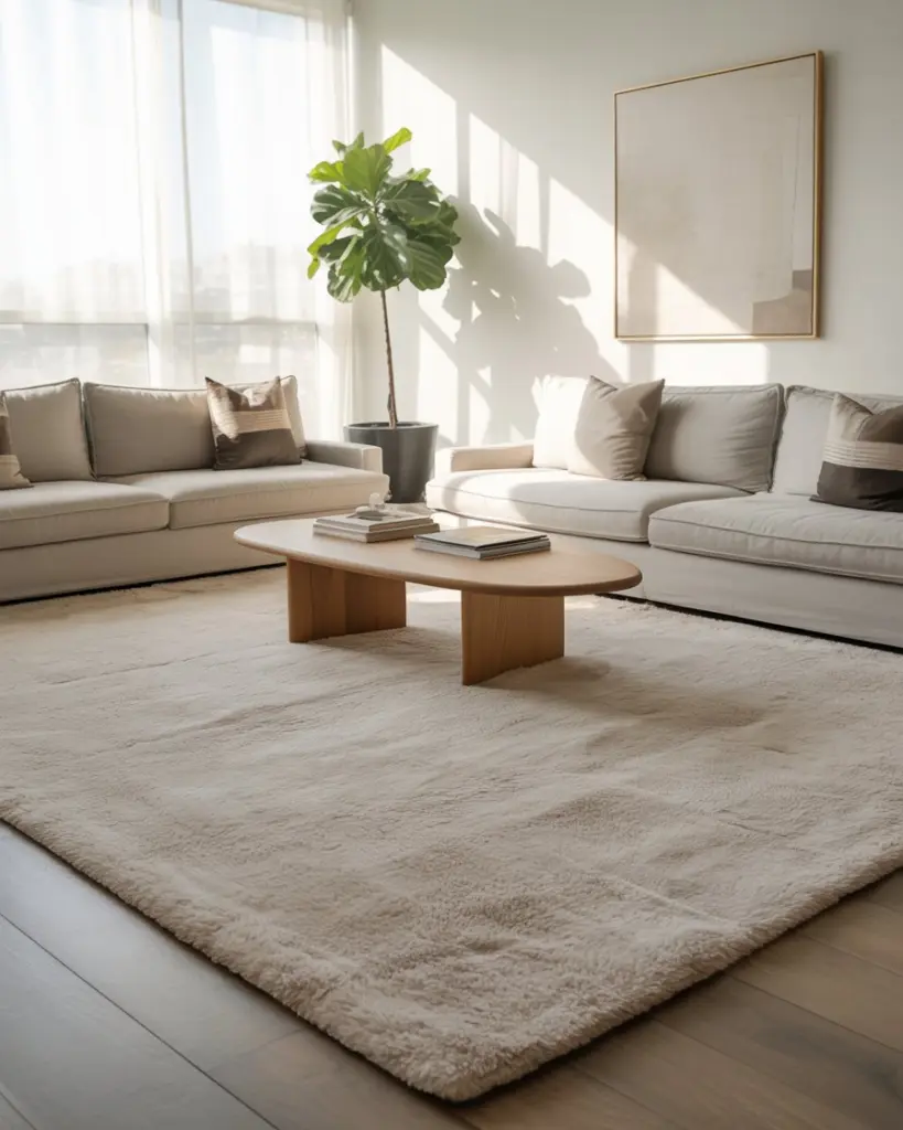 Rug: how to place, materials and tips from an interior designer 17 Living Room RUG