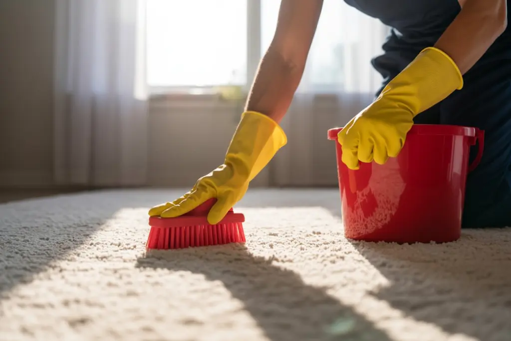 15 tips to clean a dirty carpet without damaging it 11 Cleaning a carpet with mineral spirits