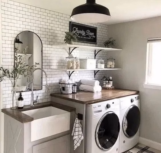 clever laundry corner