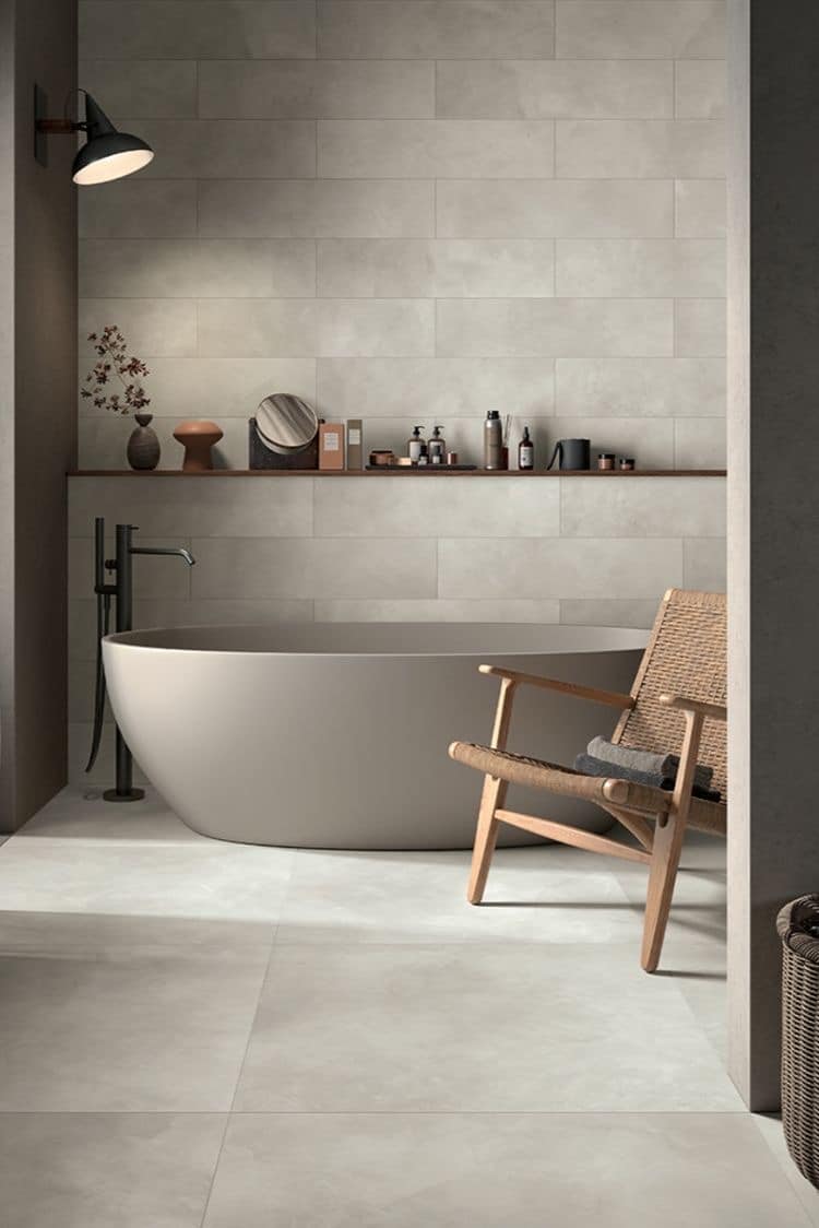 How to choose your bathroom tiles? 5 concrete effect tile